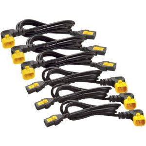 APC AP8706R-WW Power Cord Kit (6 EA), Locking, C13 to C14 (90 Degree), 1.8m