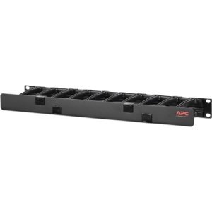 APC AR8602A Horizontal Cable Manager, 1U x 4" Deep, Single-Sided with Cover