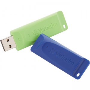 Verbatim 98713 16GB Store 'n' Go USB Flash Drive - 2pk - Blue, Green