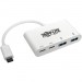 Tripp Lite U460-004-2A2C 4-Port USB 3.1 Gen 1 Portable Hub, USB-C to (x2) USB-A