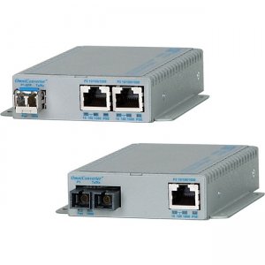 Omnitron Systems 9499-0-21W OmniConverter GPoE+/SE Transceiver/Media Converter