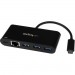 StarTech.com HB30C3AGEPD 3-Port USB 3.0 Hub with Gigabit Ethernet and Power Delivery - USB-C