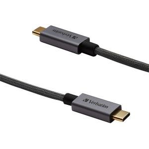 Verbatim 99674 USB-C to USB-C Cable - 47 in. Braided Black