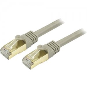 StarTech.com C6ASPAT5GR Cat6a Ethernet Patch Cable - Shielded (STP) - 5 ft., Gray