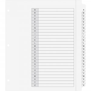Avery 11166 Extra Wide A-Z Tabs Ready Index Dividers AVE11166