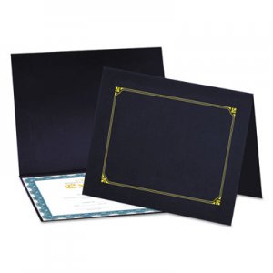 Universal UNV76897 Certificate/Document Cover, 8 1/2 x 11 / 8 x 10 / A4, Navy, 6/Pack