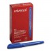 Universal UNV07073 Pen-Style Permanent Marker, Fine Bullet Tip, Blue, Dozen