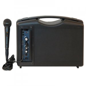 AmpliVox APLS222A Bluetooth Audio Portable Buddy with Wired Mic, 50W, Black