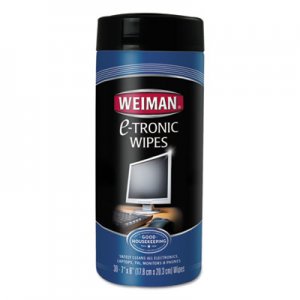WEIMAN WMN93CT E-tronic Wipes, 8" x 7", White, 30/Canister, 4/Carton
