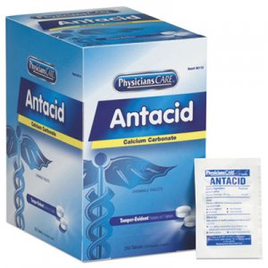 First Aid Only FAO90110 Over the Counter Antacid Medications for First Aid Cabinet, 2 Tablets/Dose, 125 Doses/Box
