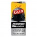 Glad CLO78966BX Drawstring Large Trash Bags, 30 gal, 1.05 mil, 30" x 33", Black, 15/Box