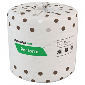 Cascades PRO CSDB400 PRO Select Standard Bath Tissue, 2-Ply, White, 4 1/4 x 4, 400/Roll, 80/CT