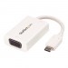 StarTech.com CDP2VGAUCPW USB-C to VGA Video Adapter with USB Power Delivery - 1920 x 1200 - White