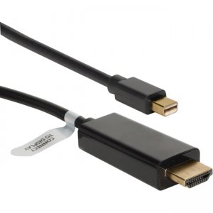 QVS MDPH-15BK 15ft Mini DisplayPort/Thunderbolt to HDMI Digital Video Black Cable