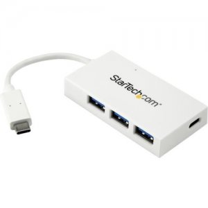 StarTech.com HB30C3A1CFBW 4-Port USB-C Hub - USB-C to 1x USB-C and 3x USB-A - USB 3