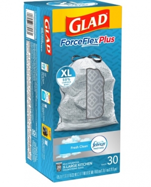 Glad 78913 ForceFlex KitchenPro 20-gal Drawstring Bags CLO78913