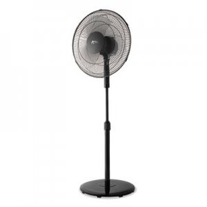 Alera ALEFANP16B 16" 3-Speed Oscillating Pedestal Stand Fan, Metal, Plastic, Black