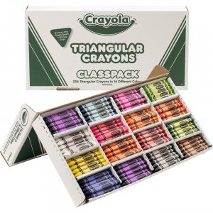 Crayola 52-8039 Triangular Anti-roll Crayons CYO528039