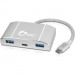 SIIG JU-H30C11-S1 USB-C to 4-Port USB 3.0 Hub with PD Charging - 3A/1C