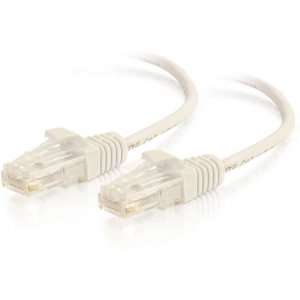 C2G 01189 10ft Cat6 Snagless Unshielded (UTP) Slim Ethernet Network Patch Cable - White