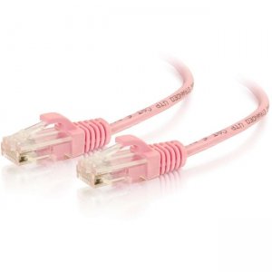 C2G 01193 7ft Cat6 Snagless Unshielded (UTP) Slim Ethernet Network Patch Cable - Pink
