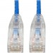 Tripp Lite N201-S6N-BL Cat6 Gigabit Snagless Molded Slim UTP Patch Cable (RJ45 M/M), Blue, 6 in
