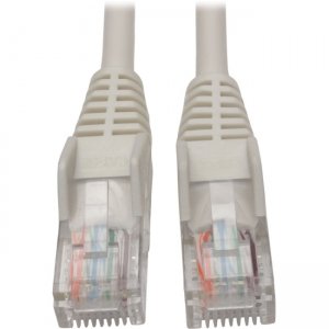 Tripp Lite N001-015-WH Cat5e 350 MHz Snagless Molded UTP Patch Cable (RJ45 M/M), White, 15 ft