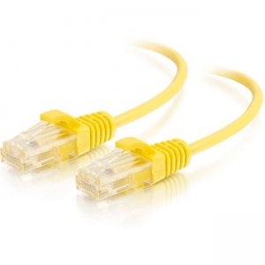 C2G 01170 1ft Cat6 Snagless Unshielded (UTP) Slim Ethernet Network Patch Cable - Yellow