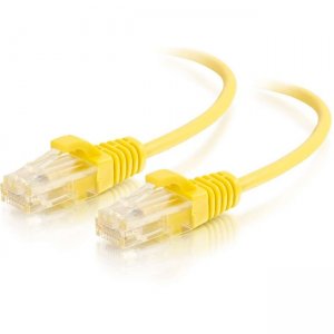 C2G 01171 3ft Cat6 Snagless Unshielded (UTP) Slim Ethernet Network Patch Cable - Yellow