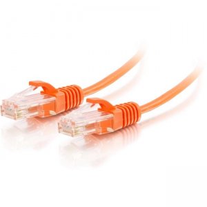 C2G 01175 1ft Cat6 Snagless Unshielded (UTP) Slim Ethernet Network Patch Cable - Orange