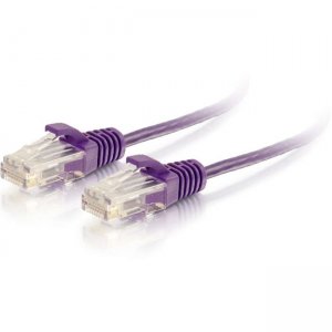 C2G 01182 5ft Cat6 Snagless Unshielded (UTP) Slim Ethernet Network Patch Cable - Purple