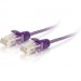 C2G 01183 7ft Cat6 Snagless Unshielded (UTP) Slim Ethernet Network Patch Cable - Purple