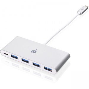 Iogear GUH3C4PD USB-C to 4 Port USB-A Hub with Power Delivery Pass-Thru
