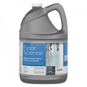 Diversey DVOCBD540441 Floor Science Neutral Floor Cleaner Concentrate, Slight Scent, 1 gal, 4/Carton