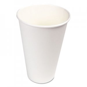 Boardwalk BWKWHT16HCUP Paper Hot Cups, 16 oz, White, 1000/Carton