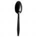 Boardwalk BWKTEAHWPPBLA Heavyweight Polypropylene Cutlery, Teaspoon, Black, 1000/Carton