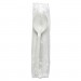 Boardwalk BWKSSHWPPWIW Heavyweight Wrapped Polypropylene Cutlery, Soup Spoon, White, 1000/Carton