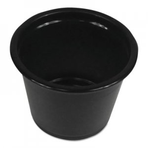 Boardwalk BWKPRTN1BL Souffle/Portion Cups, 1 oz, Polypropylene, Black, 2500/Carton