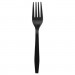 Boardwalk BWKFORKHWPPBLA Heavyweight Polypropylene Cutlery, Fork, Black, 1000/Carton