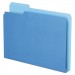 Pendaflex PFX54455 Double Stuff File Folders, 1/3-Cut Tabs, Letter Size, Blue, 50/Pack