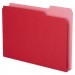 Pendaflex PFX54454 Double Stuff File Folders, 1/3-Cut Tabs, Letter Size, Red, 50/Pack
