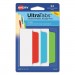 Avery AVE74775 Ultra Tabs Repositionable Wide Tabs, 1/3-Cut Tabs, Assorted Primary Colors, 3" Wide, 24/Pack