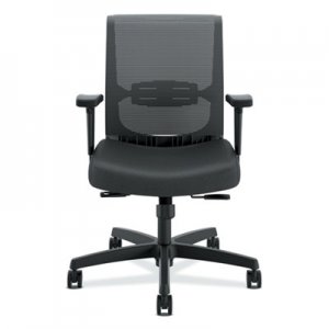 HON HONCMY1AUR10 Convergence Syncho-Tilt Chair, Black Fabric/Black Plastic