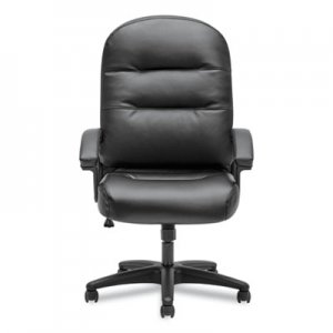 HON HON2095HPWST11T Pillow-Soft 2090 Series Executive High-Back Swivel/Tilt Chair, Black, Leather