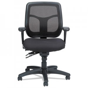 Eurotech EUTMFT945SL Apollo Multi-Function Mesh Task Chair, Supports up to 250 lbs., Silver Seat/Silver Back, Black Base