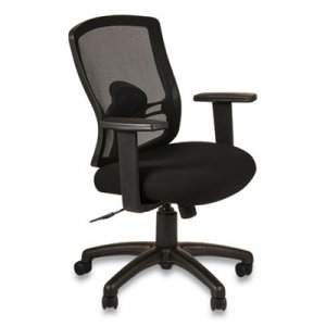 Alera ALEET4017B Etros Series Mesh Mid-Back Petite Swivel/Tilt Chair, Black