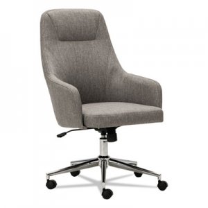 Alera ALECS4151 Captain Series High-Back Chair, Gray Tweed