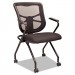 Alera ALEEL4914 Alera Elusion Mesh Nesting Chairs, Padded Arms, Black Seat/Black Back, Black Base, 2/Carton