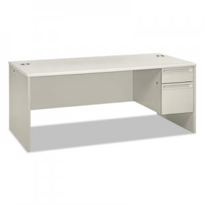 HON HON38293RB9Q 38000 Series Right Pedestal Desk, 72" x 36" x 30", Light Gray/Silver