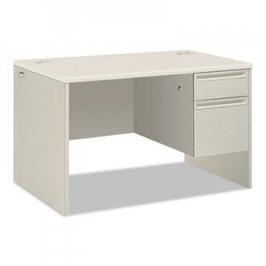 HON HON38251B9Q 38000 Series Right Pedestal Desk, 48" x 30" x 30", Light Gray/Silver